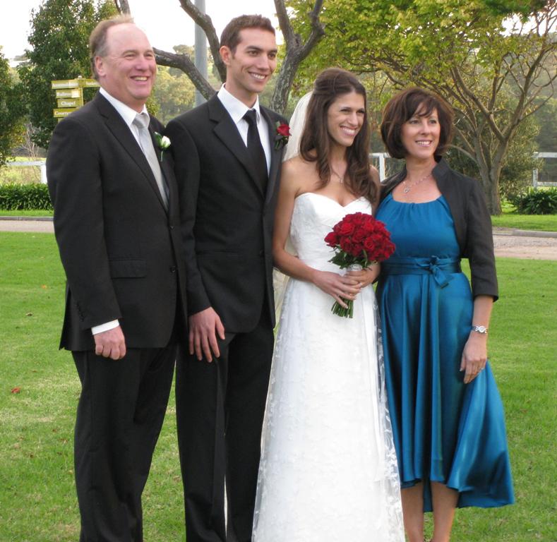 Bride and Groom and Family