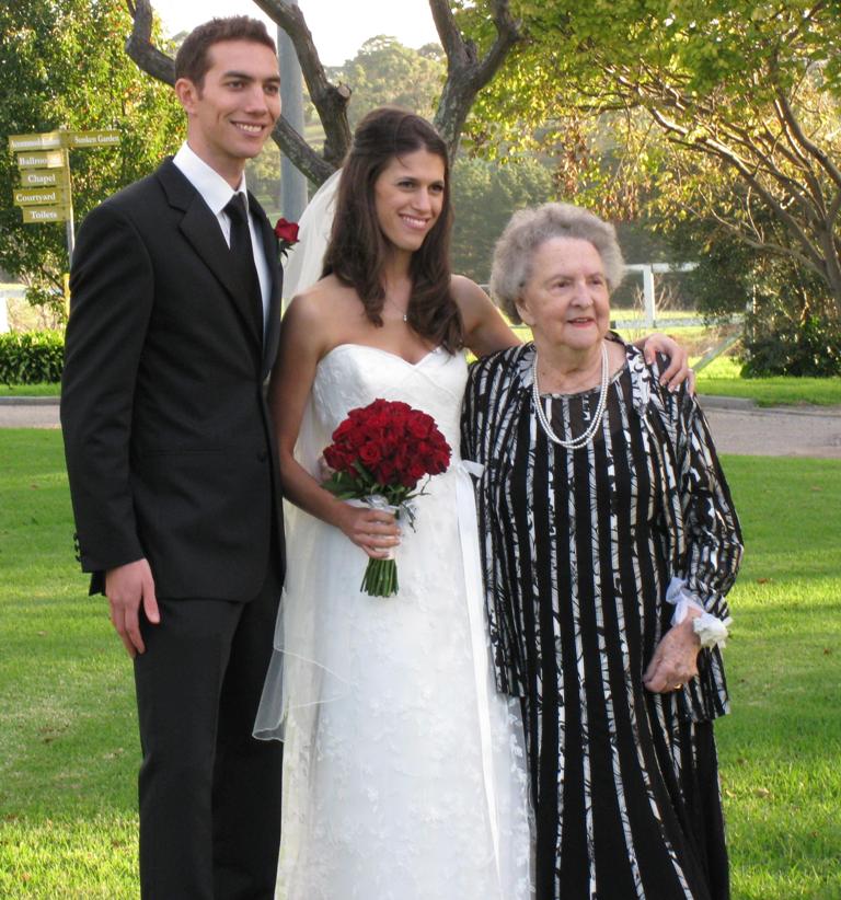 Bride and Groom and Grandmother